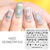 kads Geometry 010 Nail Stamping Plates for Nail Art Stamp Plate Manicure Printing Templates Letters Geometry
