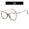 2023 New Fashion Women Anti Light Blue Cat Eye Glasses Frame Retro Hight Quality Luxury Optical Computer Reading Eyeglasses