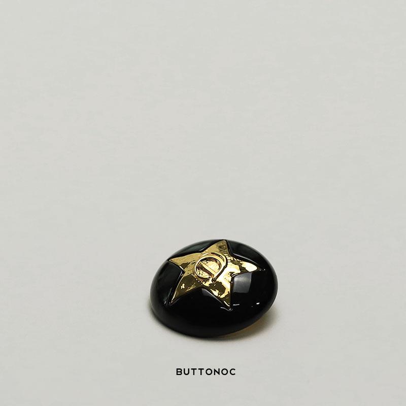 Знаменитая пентаграмма металлическая черная пуговица свитер куртка костюм кожаное пальто декоративные пуговицы