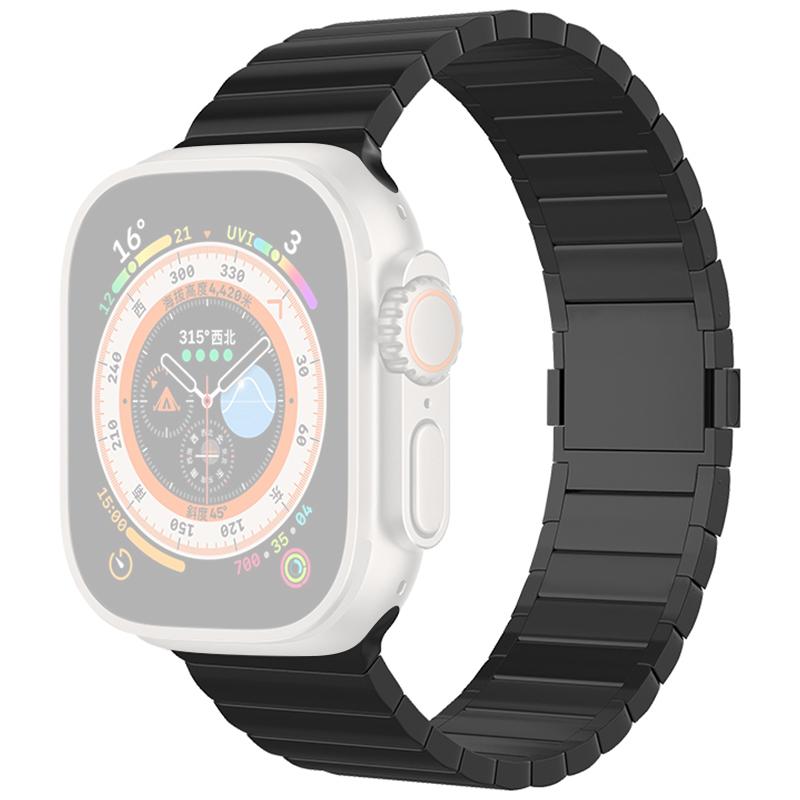 Для Apple Watch Ultra 3 2 1 49 мм / Series 11 10 46 мм / 9 8 7 45 мм / SE3 SE2 SE 6 5 4 44 мм / 3 2 1 42 мм Титановый сплав Ремешок для часов Магнитная застежка