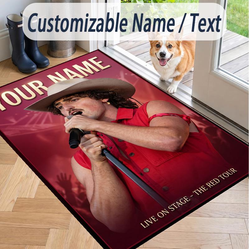 Custom Text Benson Boone Pattern Floor Rug Soft Indoor Carpet Mat Living Room Bedroom