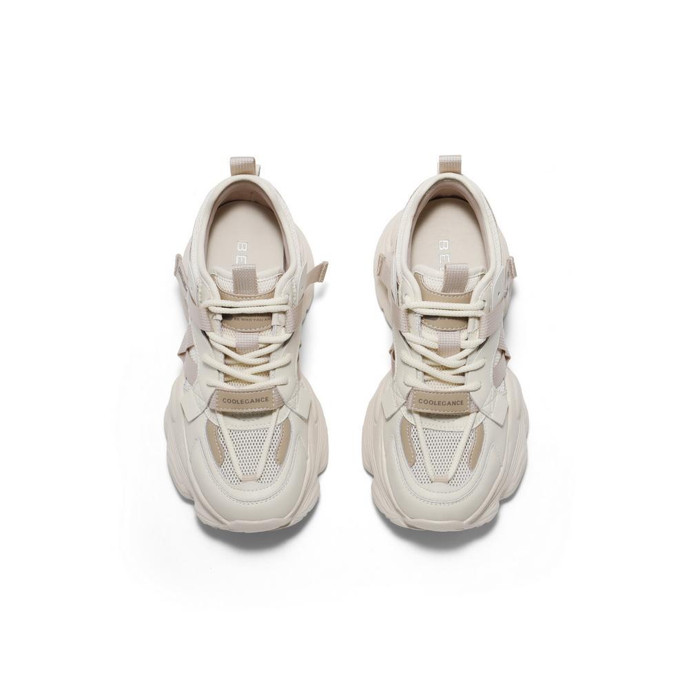 Belle Fashion Splicing Dad Shoes Women 2025 Summer New Mesh Breathable Thick Bottom Shoes