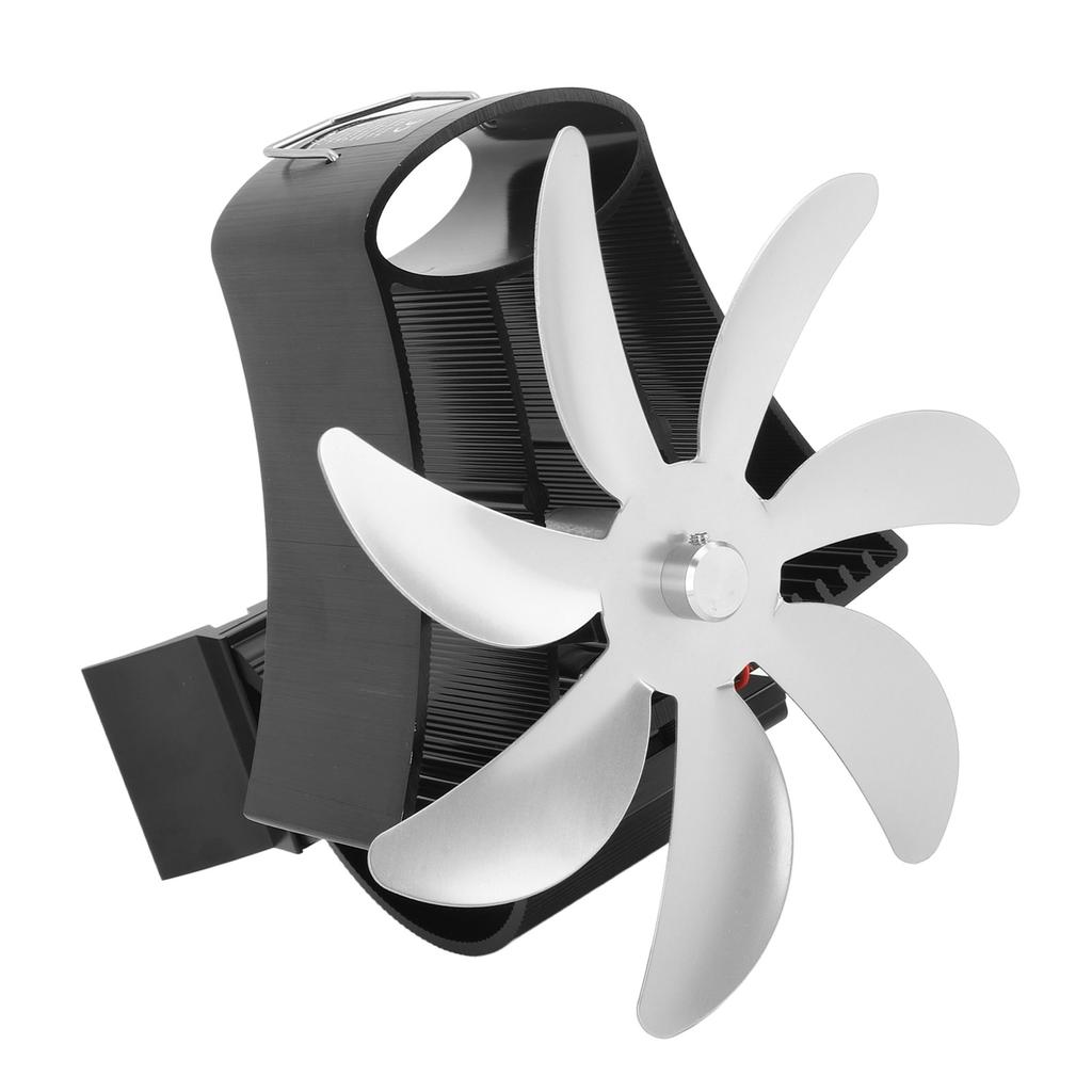 Вентилятор для дровяной печи, трубчатый вентилятор для камина, 7 лопастей, вентилятор для печи на дымоходе, бесшумные двигатели, работающие на тепле, дровяной