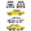 1/64 Mitsubishi Lancer EX2000 Turbo Миниатюрная модель Литой сплав Игрушечная машинка 1/64 JKM Классический автомобиль Свободные колеса Коллекция Подарок