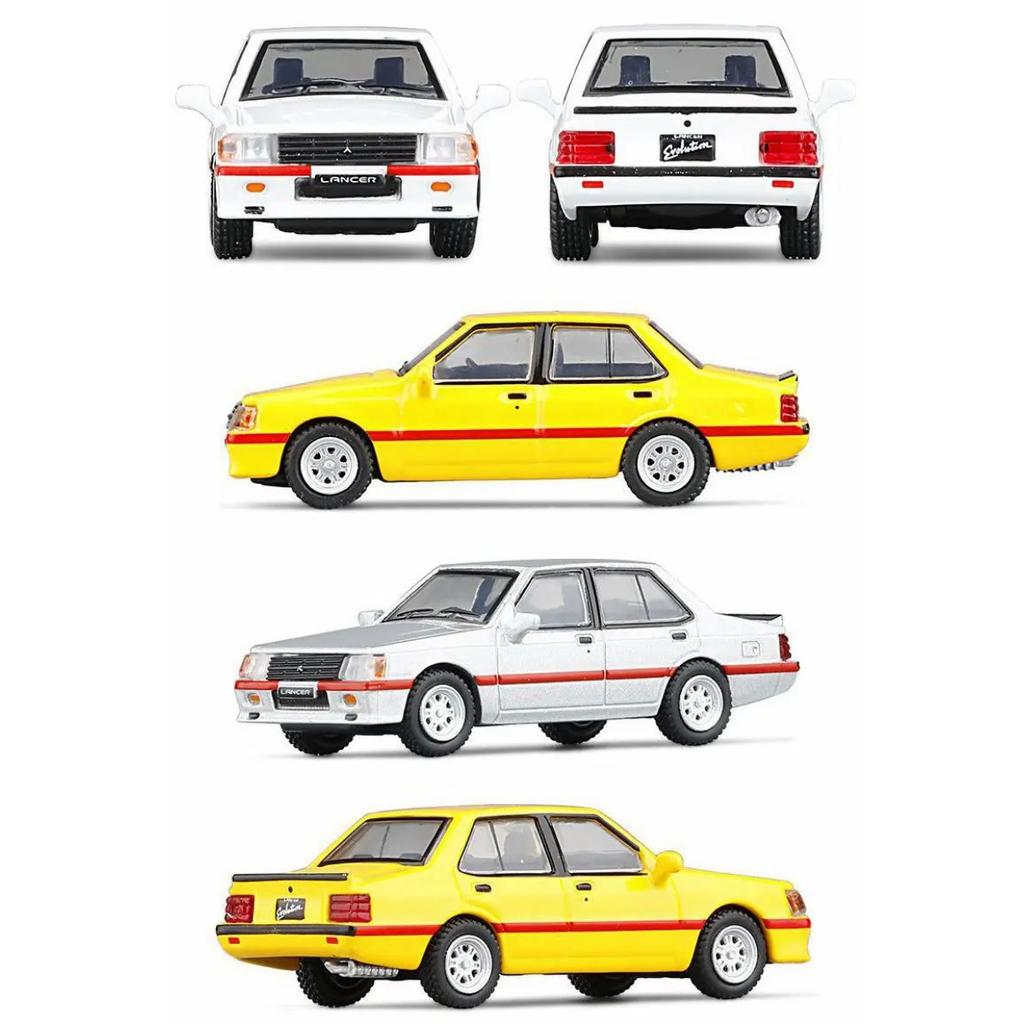 1/64 Mitsubishi Lancer EX2000 Turbo Миниатюрная модель Литой сплав Игрушечная машинка 1/64 JKM Классический автомобиль Свободные колеса Коллекция Подарок