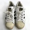 adidas Суперзвезда золотой язык кожаные кроссовки 7 25 белый(ИСПОЛЬЗОВАЛ)