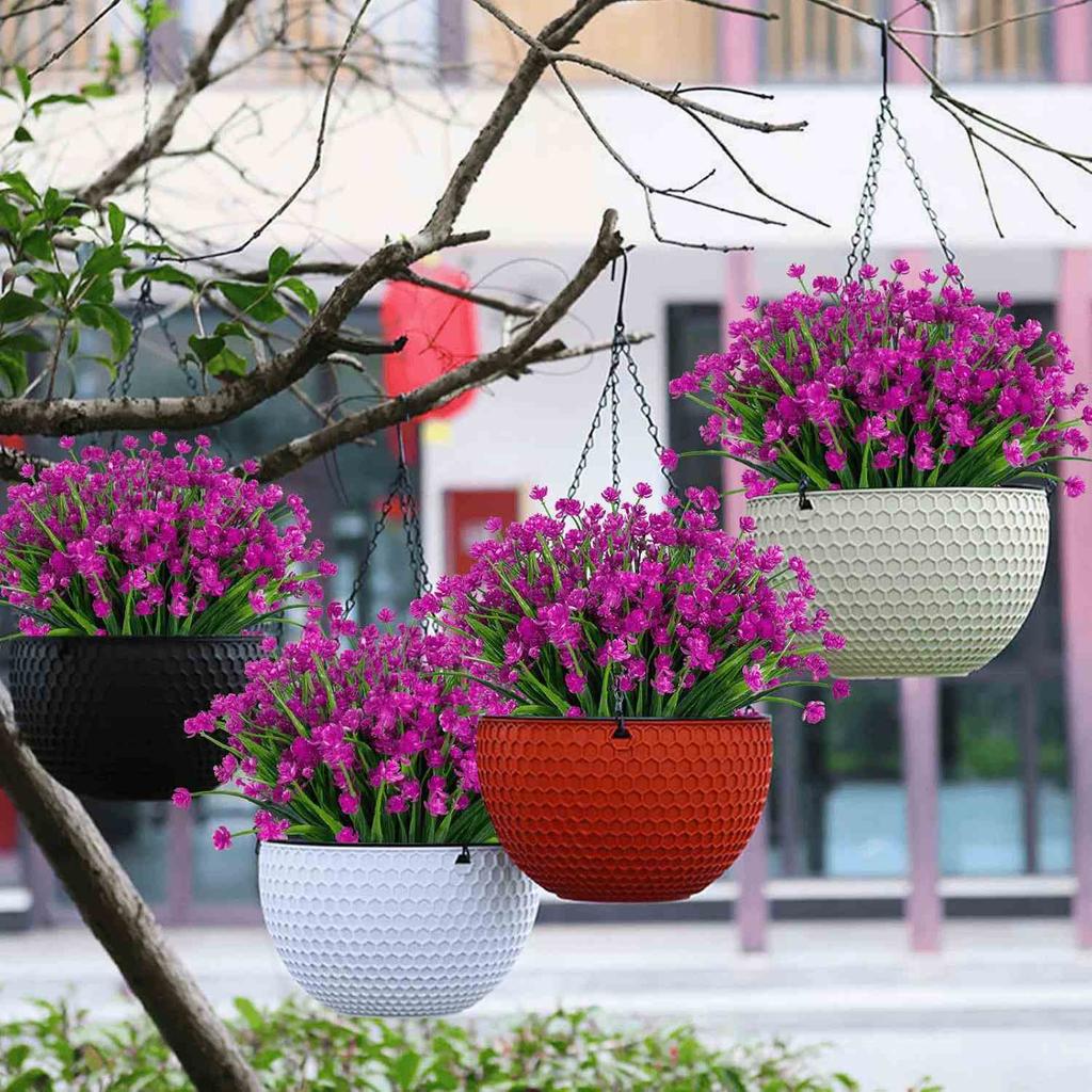 9Pack Realistic UV Resistant Artificial Flowers – Lifelike & Maintenance-Free Faux Plants for All-Season Home and Wedding Decor