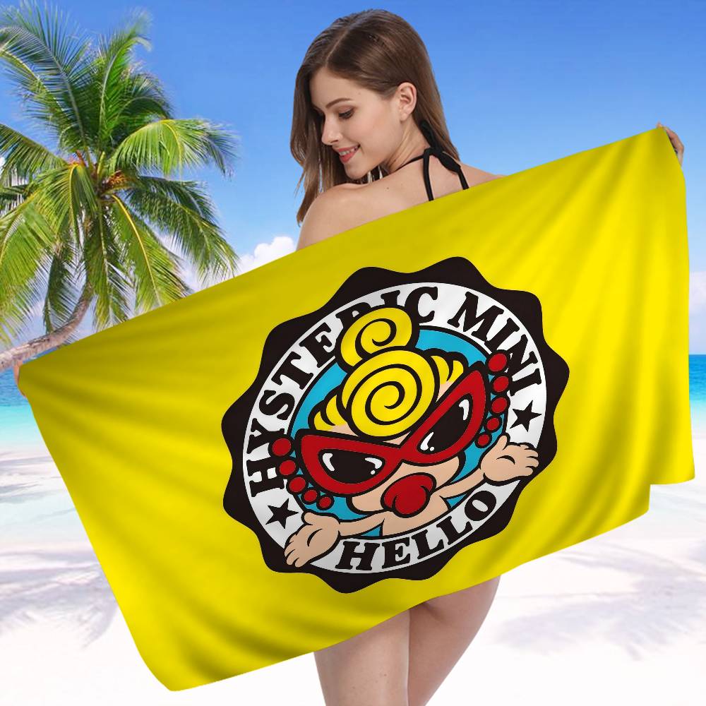 H-Hysteric M-Mini Милая Девочка Микрофибра Печатное Пляжное Полотенце Горный Туризм Йога Пляж Плавание Бег Впитывающее Мягкое Полотенце