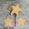 50pcs Blank Kraft Paper Tags Garment Tag Star Shape Gift Tag DIY Price Label Cards with Rope