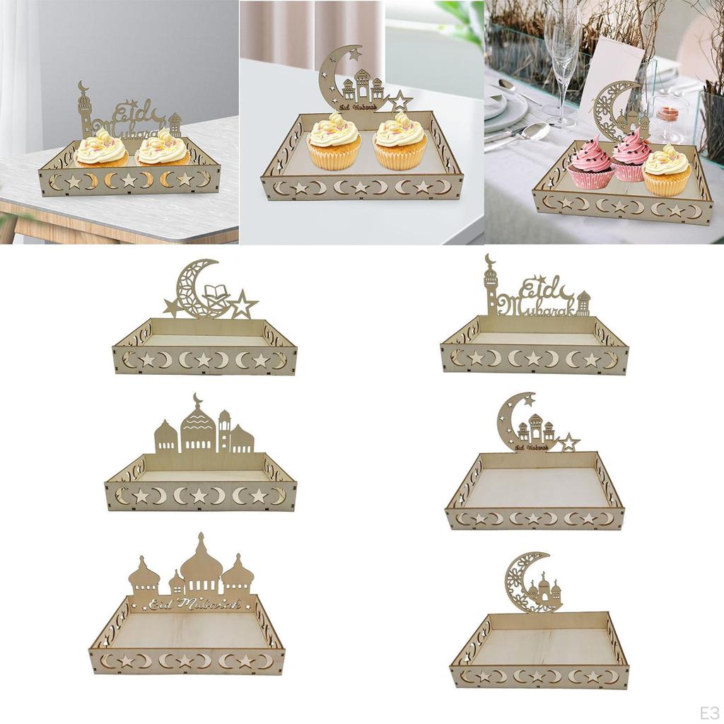 Ид украшения исламский поднос Рамадан DIY сервировка десертная тарелка праздничные принадлежности
