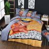 Naruto Comic Pattern Bedding Set Duvet Cover And Pillowcases Soft Lightweight For Students