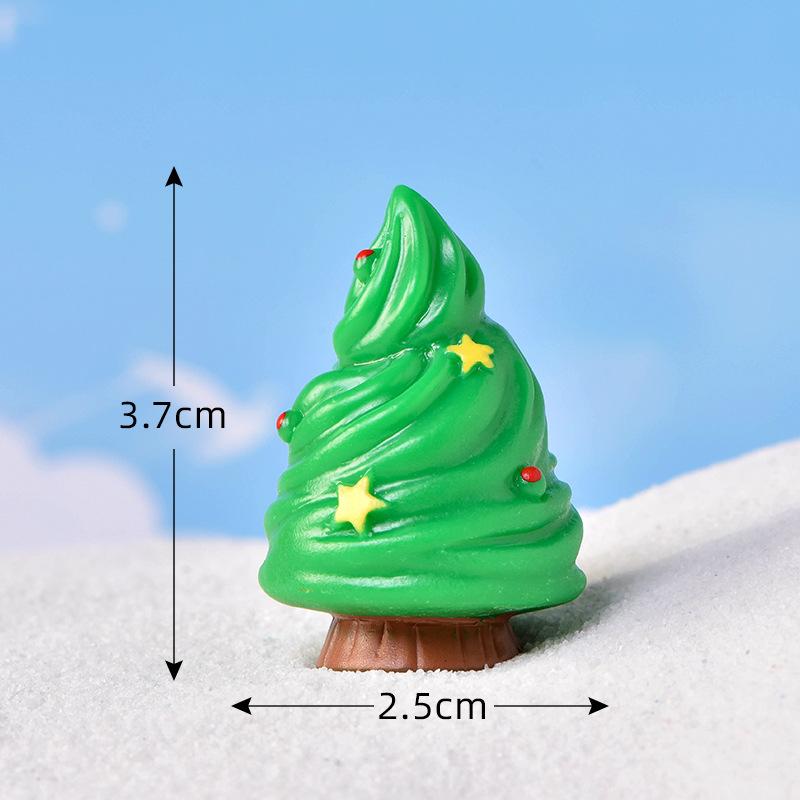 Mini Christmas Tree Couple Figurine Doll Garden Decor Ornament Kid Toy Miniature Landscape Christmas Decorations for Home