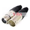 1Pcs Canon Plug Socket Male/Female Microphone Audio Xlr Connector 3P/4P/5P Contacts