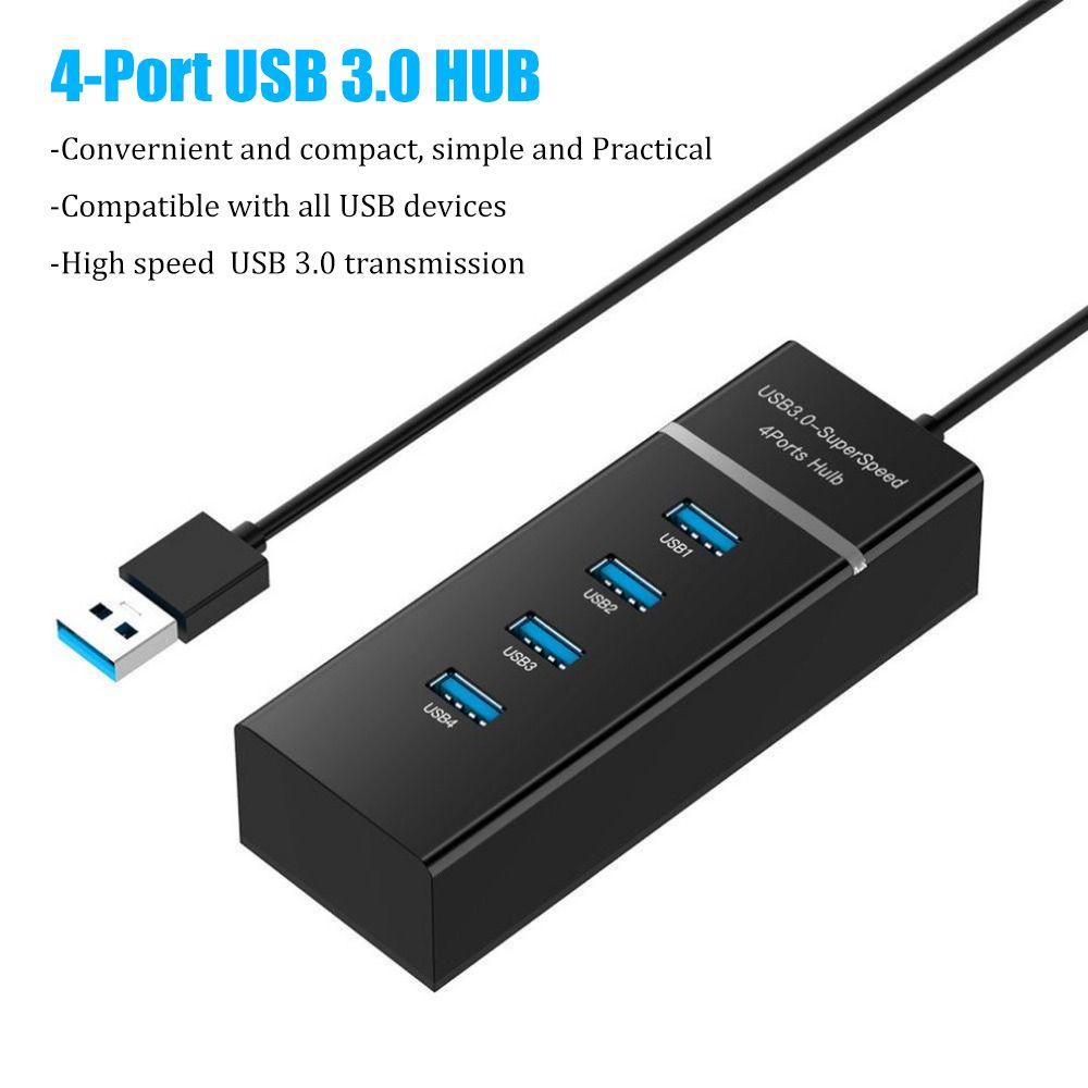Durable Universal High Speed Up to 5Gbps Expander 4 Ports Splitter USB 3.0 Hub Data Sync Adapter