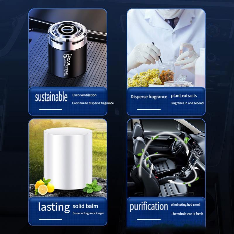 1 упаковка Автомобильный освежитель воздуха Volvo Твердый бальзам Парфюм Освежитель воздуха Долгоиграющий Диффузор парфюма Одеколон Лимон Османтус Аромат
