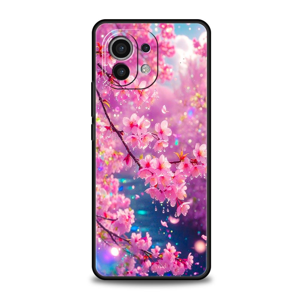 Korean Flower Phone Case Cover for Xiaomi Mi 17 15 14 13 12 11 Ultra 15T 14T 13T 12T 11T Pro Lite 5G Soft TPU Shell Fundas Capas