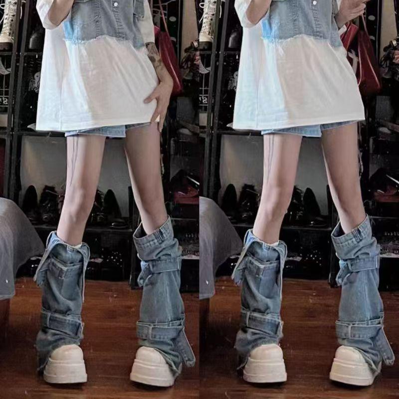 Скелетные сетчатые гетры до бедра: Носки с клёшем и сборками в стиле тёмной субкультуры