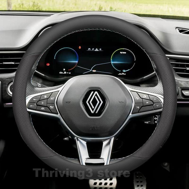Leather Car Steering Wheel Cover For Renault ARKANA E-TECH Hybrid R.S. Line 2018-2024 Auto interior Renault ARKANA Accessories AA27