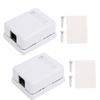 2Pcs RJ45 Surface Mount Box Cat6 Single Port Desktop Information Network Junction Boxes
