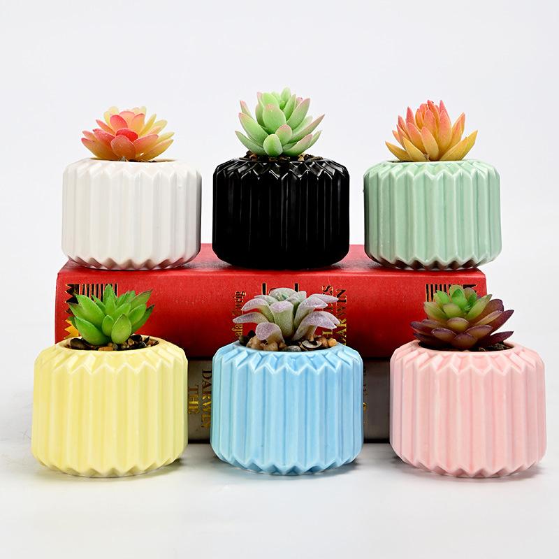 Простой керамический цветочный горшок, сочный горшок, кашпо, домашний декор, настольные украшения, садовые принадлежности, горшок для растений бонсай