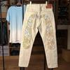 RogueWave Мужские ковбойские брюки с вышивкой Прямые бежевые джинсы для мужчин Графичные многослойные модные Y2k винтажные эстетичные свободные брюки