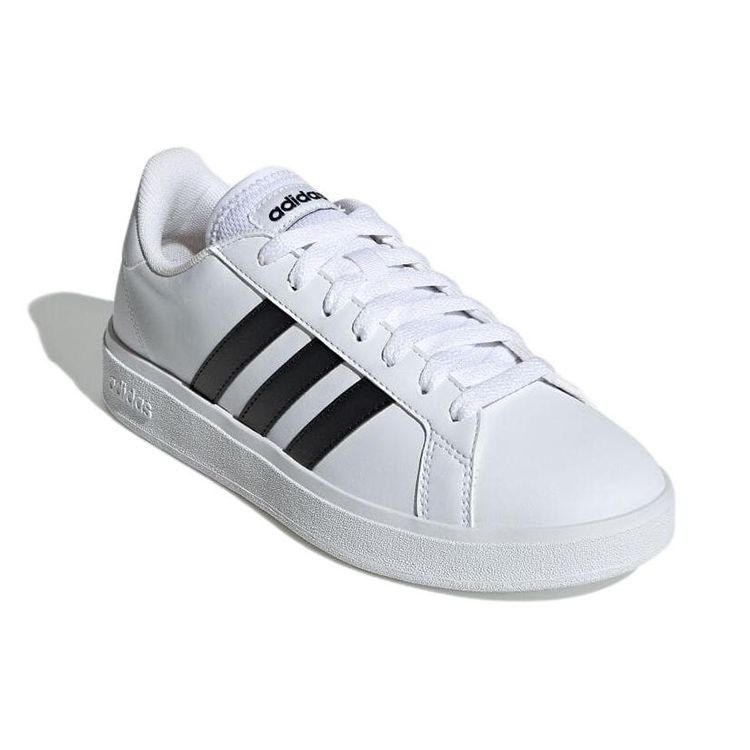 adidas Neo Grand Court Lifestyle Court Кожаные Удобные Повседневные Прочные Легкие Низкие Кеды Женские Кроссовки Белые Черные GW9261