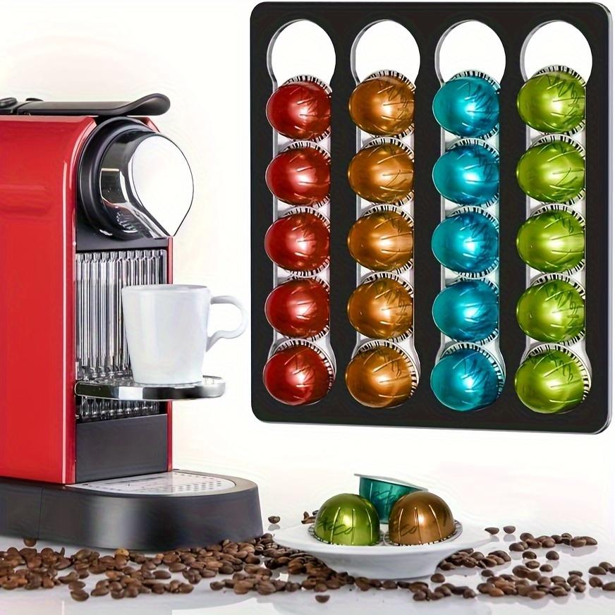 1pc Magnetic Coffee Capsule Storage Holder Holds Up To 20 Coffee Bags And Is Suitable For Mounting On Refrigerators And Freezers.