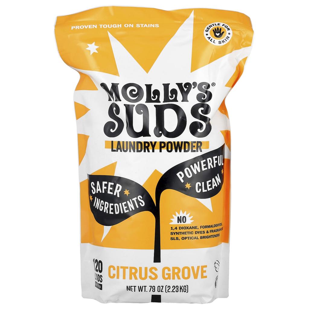 Molly's Suds Original Powdered Laundry Detergent, Citrus Grove, 2.28Kg(80.25Oz)