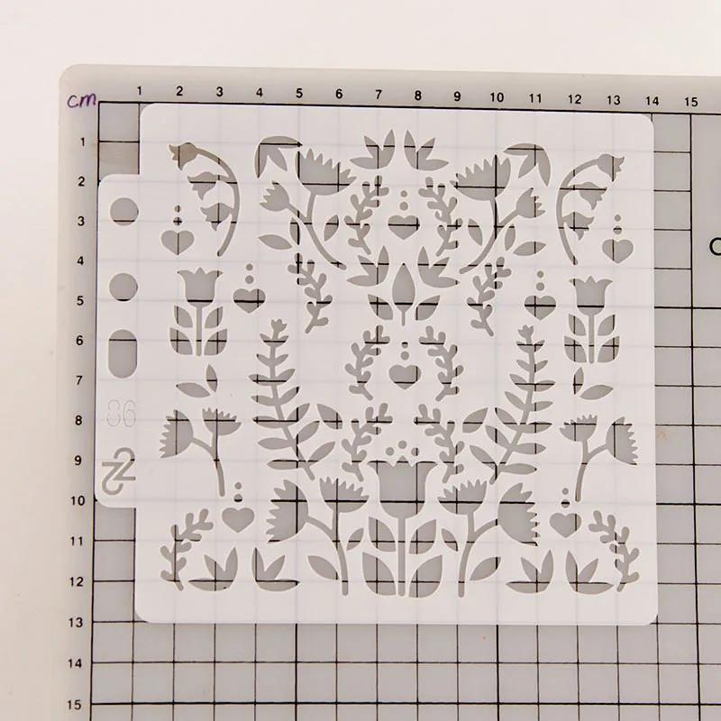 Цветочный полый трафарет для торта, шаблон для аэрографии кофе, сито для сахара с розой, форма для выпечки для украшения края свадебного торта