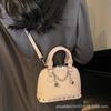 Niche Design Handbag Bag Women's Rivet Decoration Shell Bag Pu Commuter Shoulder Crossbody Bags