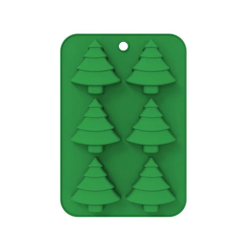 Силиконовая форма для шоколада, рождественская елка, форма для печенья, форма для выпечки торта, инструмент для выпечки, форма для помадки, рождественское украшение для десерта