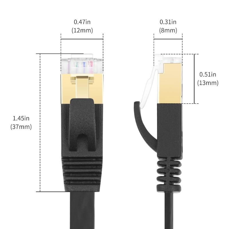 Выдвижной Ethernet-кабель CAT7 10 Гбит/с 600 МГц RJ45 Сетевой шнур Пластиковая текстура Подходит для быстрой передачи данных
