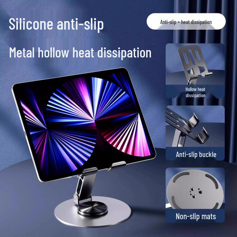 All-Metal Rotating Foldable Desktop Phone & Tablet Holder