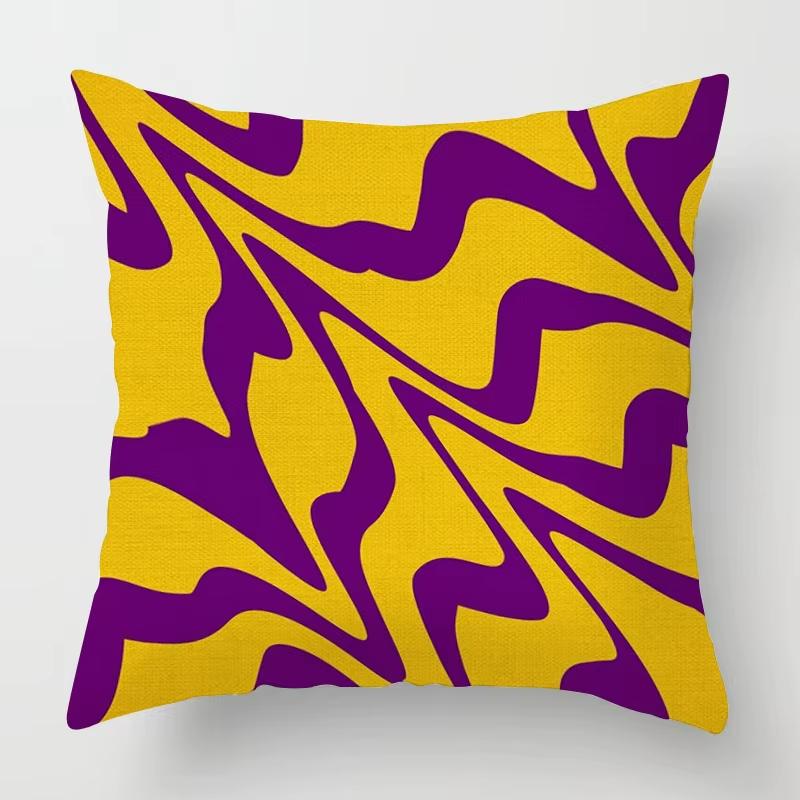 Home Decor Vibrant Geometric Swirl Pattern Pillow Covers Cushion Cover Decorative For Sofa Bedroom Car Comfortable Throw Pillow