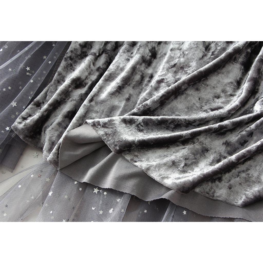 Женская модная юбка с эластичной талией и пайетками, нестандартная сетка, полудлинная