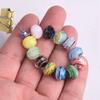 10pcs 12x8mm Rondelle Faceted Opaque Lampwork Glass Loose Spacer Beads For Jewelry Making DIY Crafts Findings
