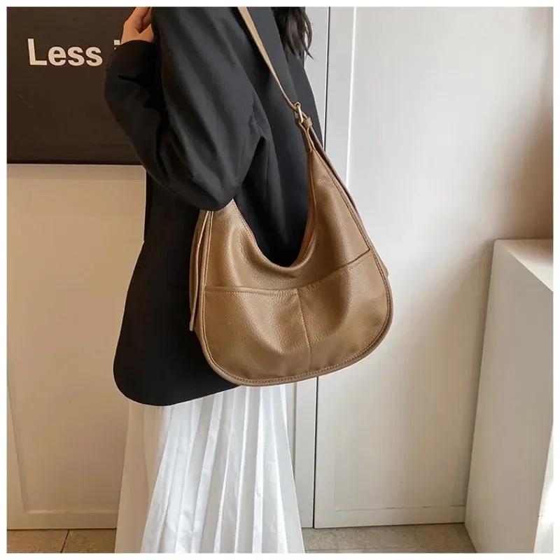 Высококачественная фактурная сумка для женщин большой вместимости, новая осенне-зимняя ретро-сумка через плечо, повседневная водоизмещающая сумка