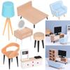 Micro Landscape Mini Furnishing TV Cabinet Dollhouse Miniature Furniture Sofa Bed Wardrobe