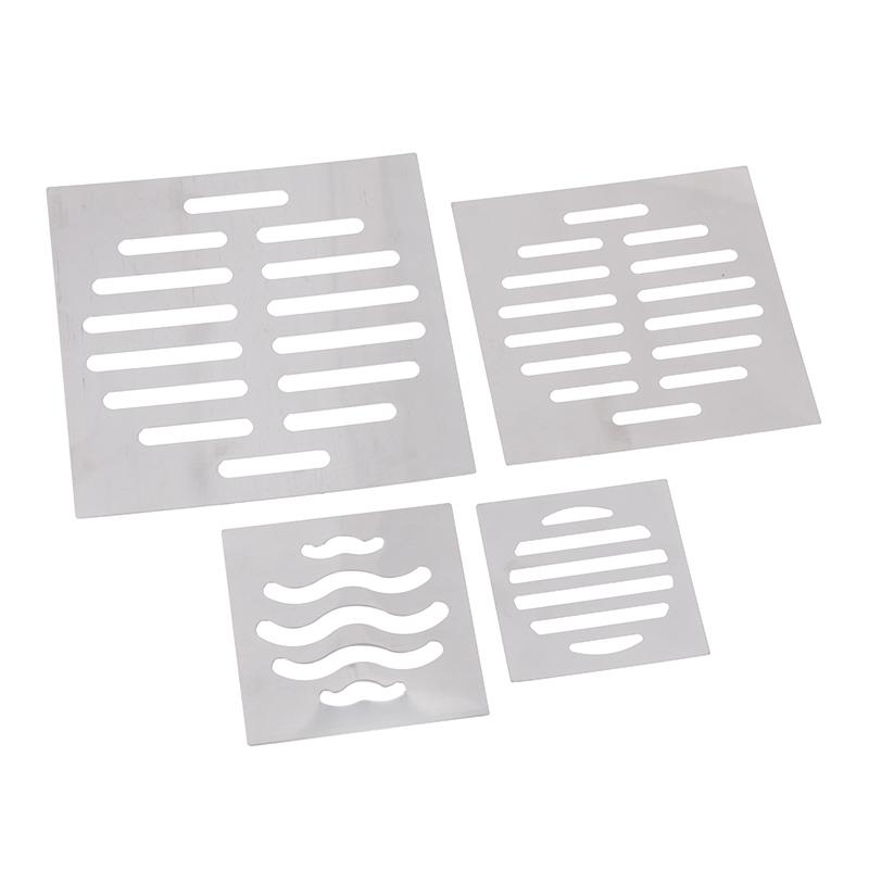 Нержавеющая сталь Слив для пола Сетчатая крышка Квадратное сливное отверстие Уловитель волос для душа Фильтр Пробка Кухонная ванная комната Металлические детали