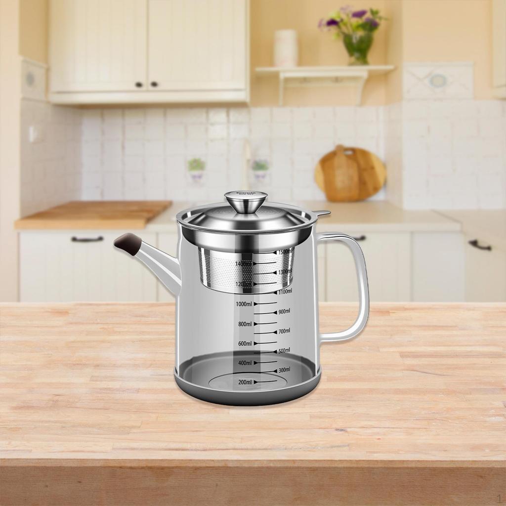 Glass Tea Infuser Pitcher for Beverages