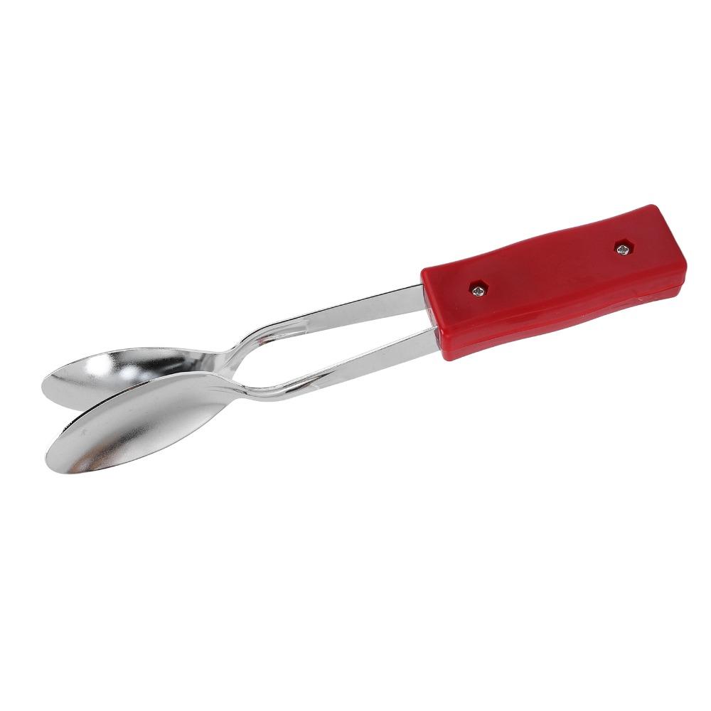 Silver+Red Musical Spoons Metal+Plastic Folk Music Tool Premium Folk Instrument Live Shows