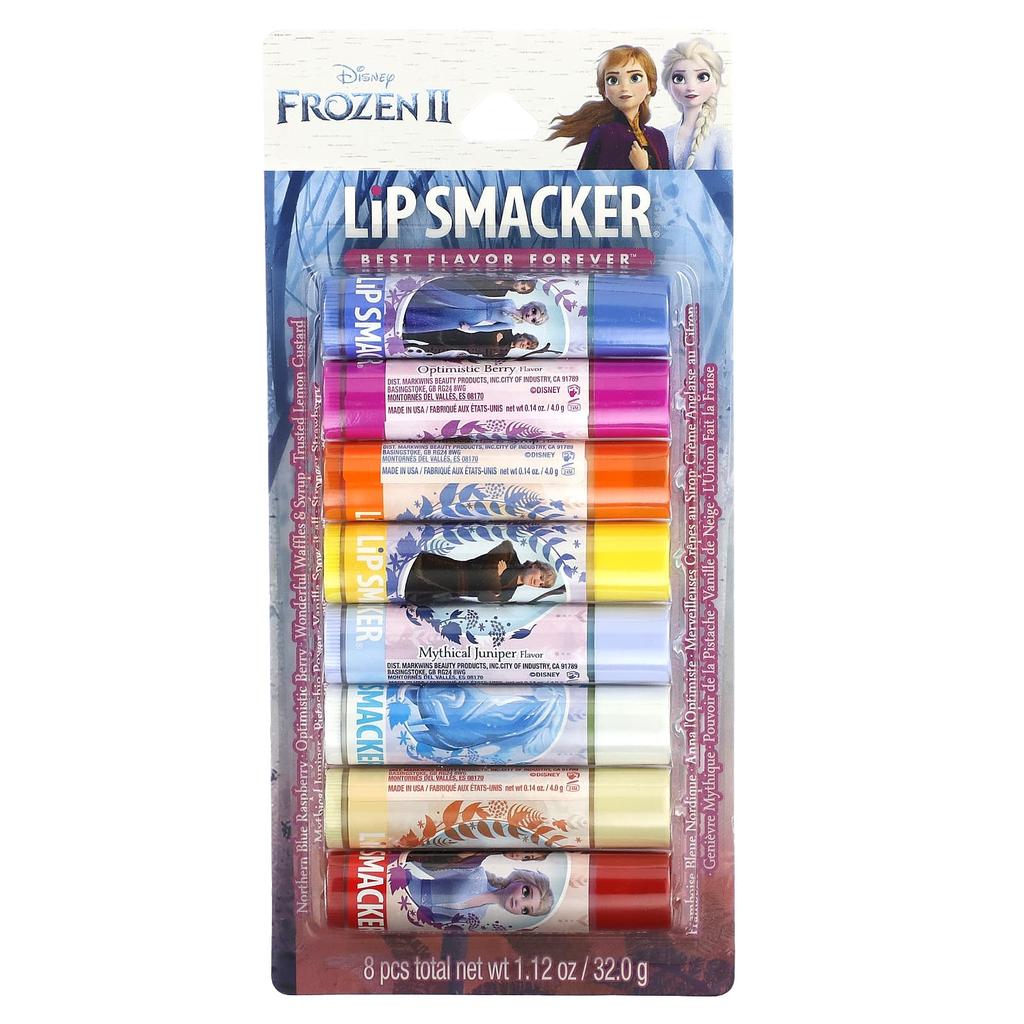 Lip Smacker Disney Frozen II, бальзам для губ, праздничная упаковка, 8 упаковок, 32 г (1,12 унции)