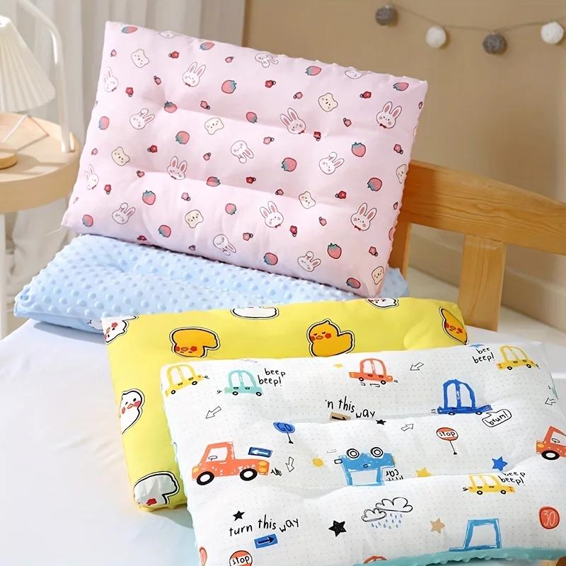Reversible Children's Pillow - Bean Down Comfort Cartoon Daytime Pillow & Student Pillow Core Four Seasons Universal for Kids