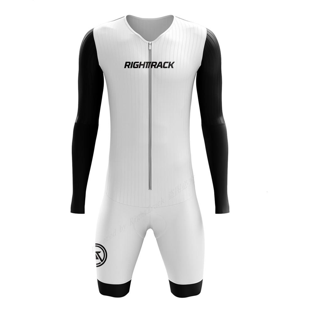 Righttrack Sport Мужской велосипедный комбинезон Performance с длинным рукавом Быстросохнущий Защита от УФ Speedsuit Trisuit Одежда для шоссейного велосипеда МТБ