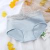 Антибактериальное дышащее хлопковое женское нижнее белье со средней талией, женское модное нижнее белье, эластичные однотонные трусы