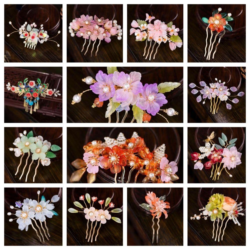 Расческа для волос Hanfu шпилька жемчуг китайский стиль палочка для волос классическая для девочки