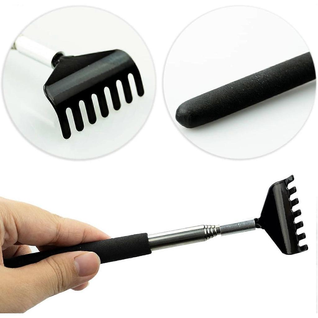 Back Scratcher,  Portable Extendable Back Scratcher with Telescopic Handle for Adults Men Women Itch ReliefBlack