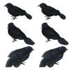 Halloween Black Crow Decoration Realistic Feathered Crow Prop Artificial Fake Raven Birds for Yard Tree Garden Patio Indoor Outdoor