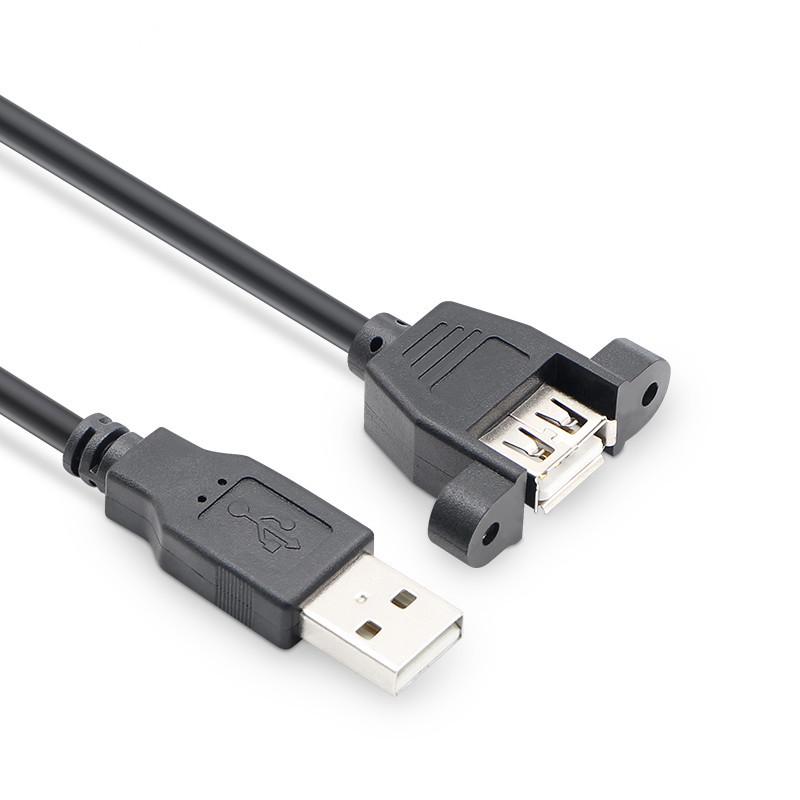 USB 2.0 Extension Cable with Ear Fixing Holes for Computer, Mouse, Keyboard, and Printer