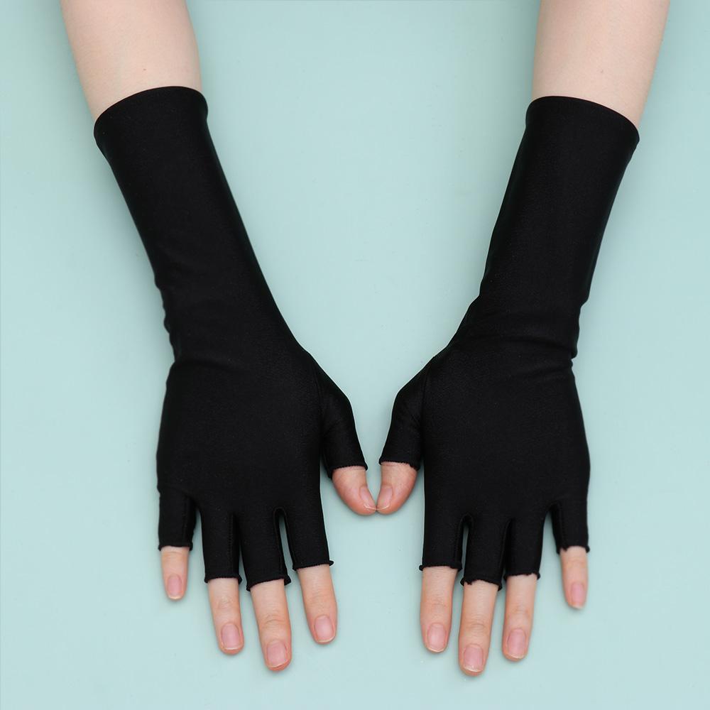 Accessories Arm Cool Solid Mittens Fingerless Half Finger Sleeves Long Gloves Sunscreen Protection